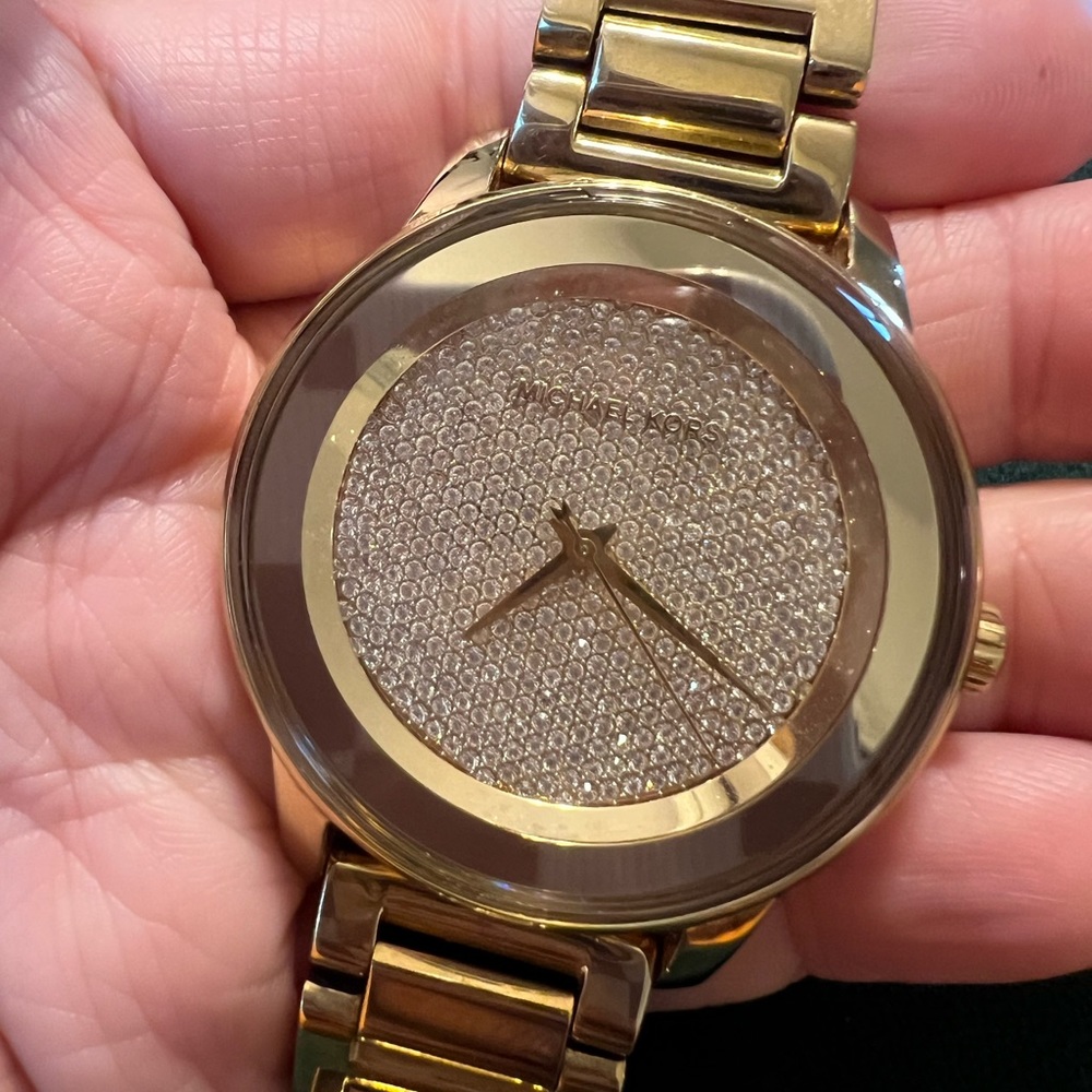 Michael Kors Gold Watch with Rhinestones